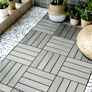 Ineinandergreifende FlexiDeck-Terrassenfliesen – wetterfester modularer Terrassenboden f&uuml;r DIY-Au&szlig;enbereicheFlexiDeck